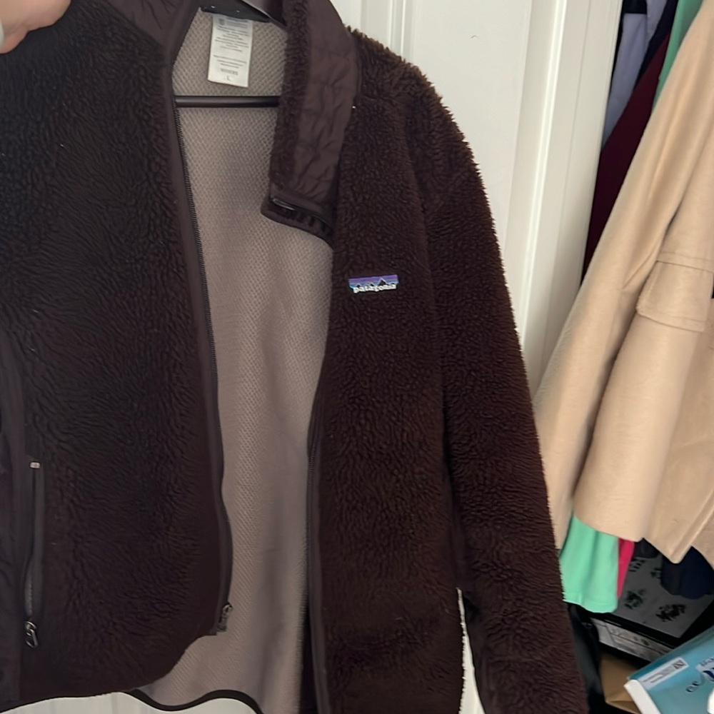Brown Zipup Patagonia, Size Large